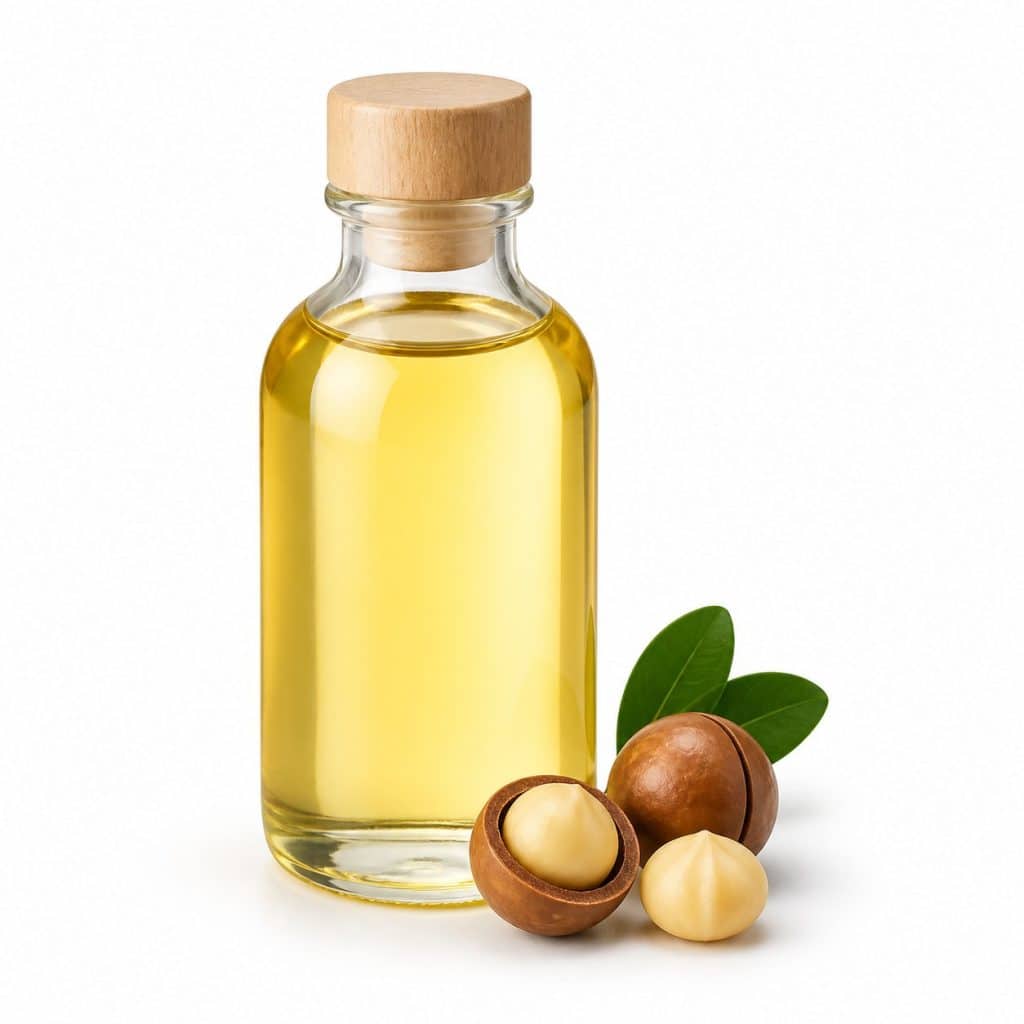 Huile végétale de macadamia présenté seul